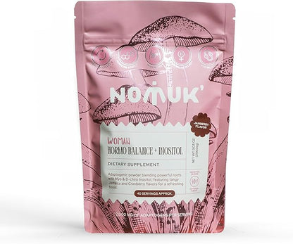 Woman Hormo Balance + Inositol 40:1| Hormonal Support for Women | 4 Adaptogens, Cranberry & Hibiscus Flavor | Promotes Hormo Balance, Energy & Menstrual Health | 100% Natural Ingredients, 40 Servings