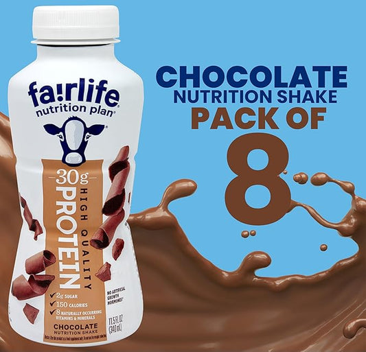 Niro Assortment | Fairlife Protein Shakes, Pack Of 8 - Chocolate Fairlife Shake 11.5 Oz Each - Premium Fairlife Protein Shake With Beverage Sleeve