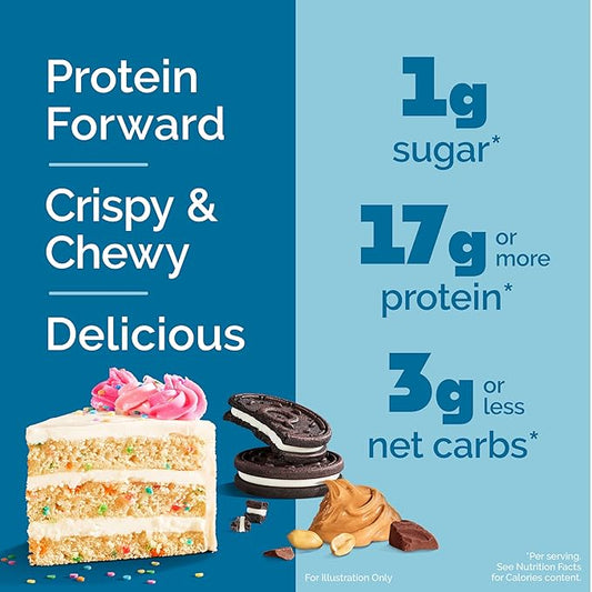 Quest Nutrition Crispy Variety Pack Protein Bars, Protein Rich, Low Sugar, Gluten Free, 12 Count