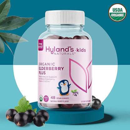 Hyland's Kids Organic Elderberry Plus Gummies, 48 Vegan