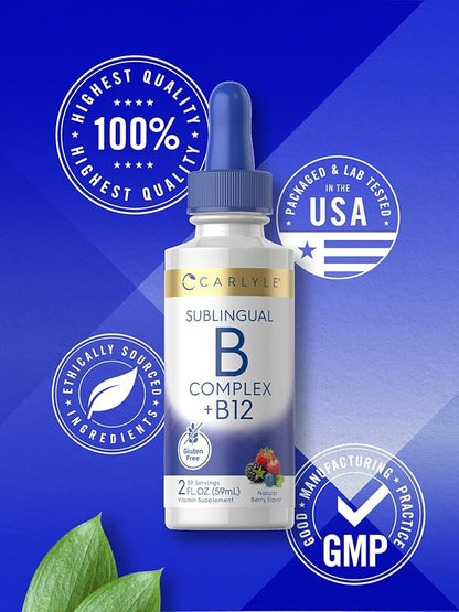 Carlyle Sublingual Vitamin B Complex B12 | 2 Fluid