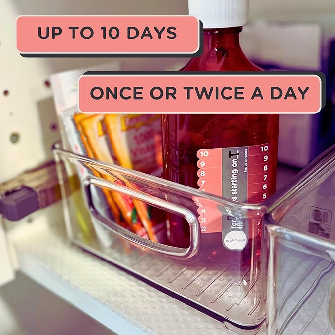 10-Day Tracking Stickers for Vitamins & Medication in All Forms,Vitamin Organizer,Easy Pill Tracker,Daily Pill Organizer,Medicine Organizer,Weekly Pill Box,7 Day Week, AM/PM, Day & Night