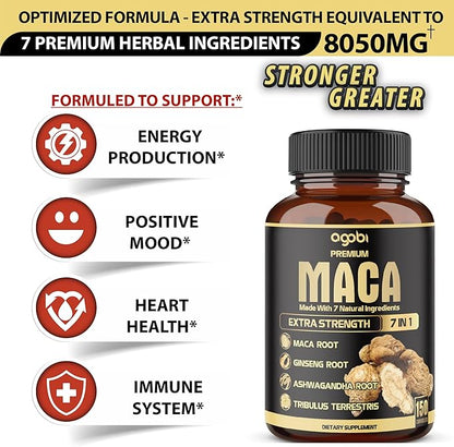 7in1 Premium Maca Root Capsules 150 Counts 5 Months