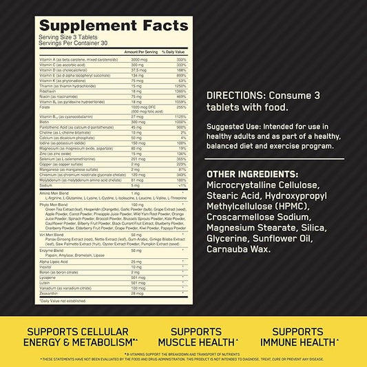 Optimum Nutrition Opti-Men, Vitamin C, Zinc B12 for 90 Count