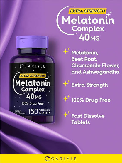 Carlyle Melatonin 40mg Complex 150 Fast