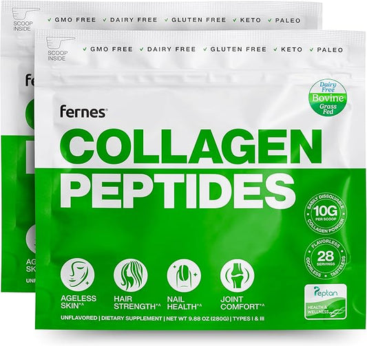 Hydrolyzed Collagen Peptides Supplement for Women 28 Servings, 9.88 oz, 2 Pack