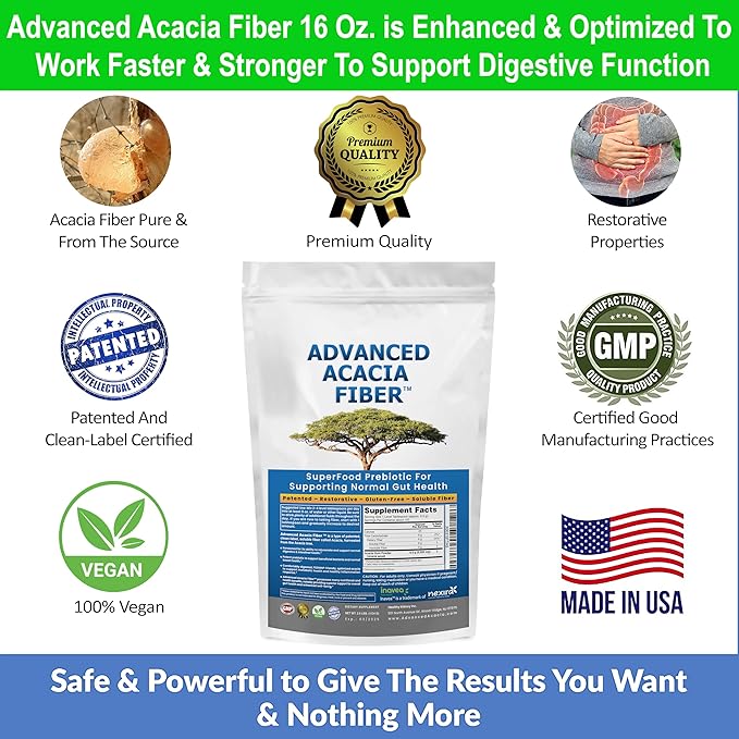 Advanced Acacia Fiber Powder 2.5 Ibs (40oz) Soluble