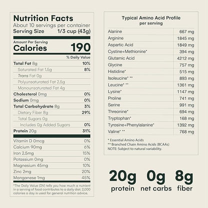 Mikuna Vegan Protein Powder (Unflavored, 10 Servings)