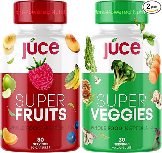 Júce Super Fruits & Super Veggies Capsules 23 Fruits 23 Vegetables 180 Count