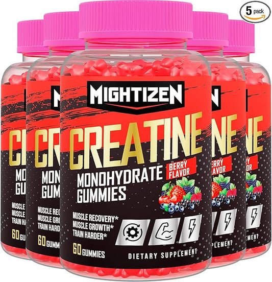 Creatine Monohydrate Gummies Complex 5000mg B12 for 5 Pack)