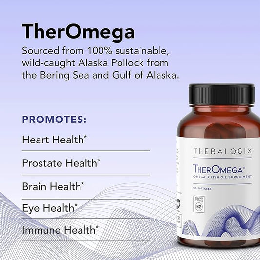 Theralogix TherOmega Omega-3 Fish Oil Supplement 700 mg 90 Softgels