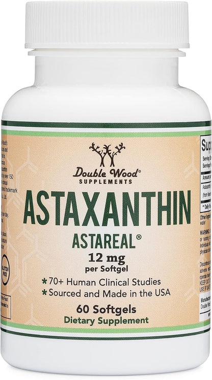 Astaxanthin 12mg Max Strength (AstaReal: Natural 70+ Human