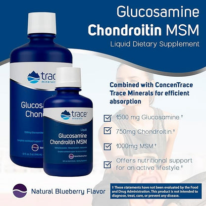 Trace Minerals | Liquid Glucosamine Chondroitin 16 Servings, 16 fl