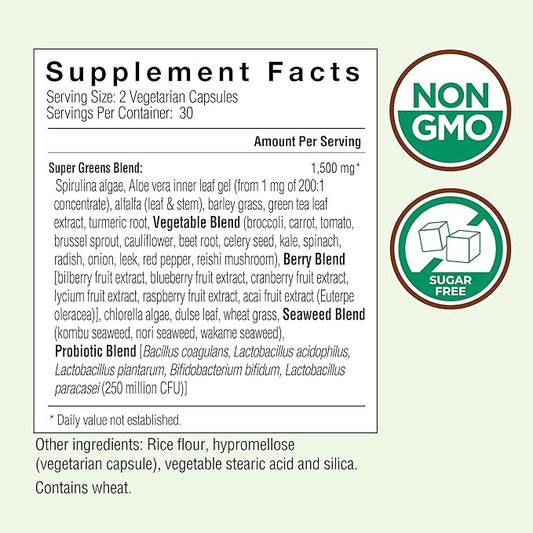 COUNTRY FARMS Super Greens Vegicaps, 32 60 Count, 30 Servings