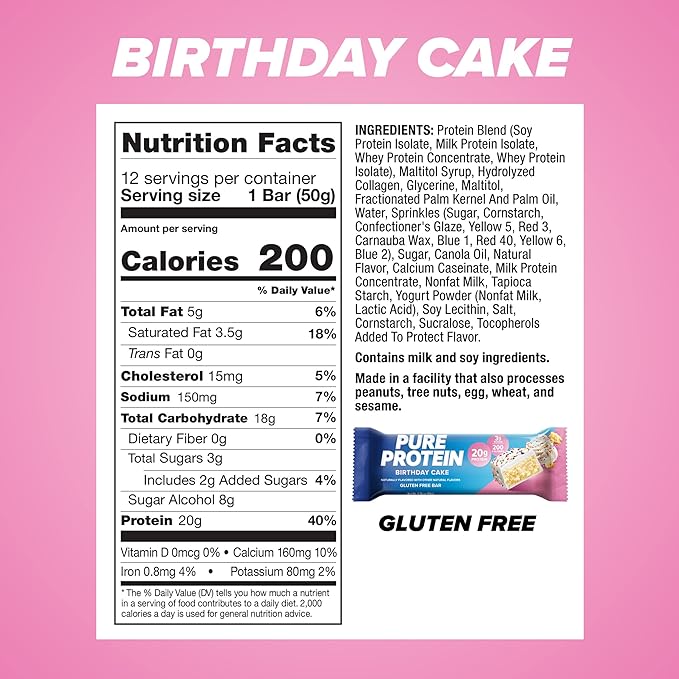 Pure Protein Bars, High Protein, Nutritious 1.76 oz, 12 (Packaging