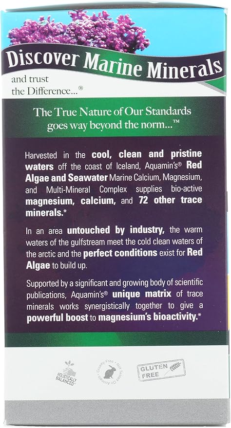 Nature's Answer Marine Based Magnesium, Super Concentrated 500mg | Plant Based | Red Algae & Seawater Derived | Alcohol-Free & Gluten-Free | Vegetarian Capsules 90ct