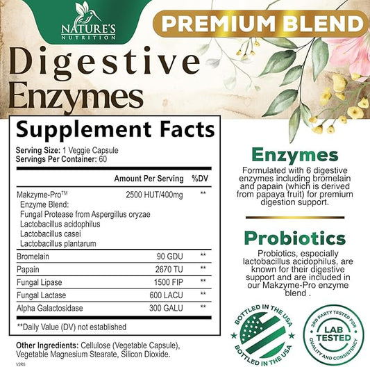 Digestive Enzymes with Probiotics 60 Capsules