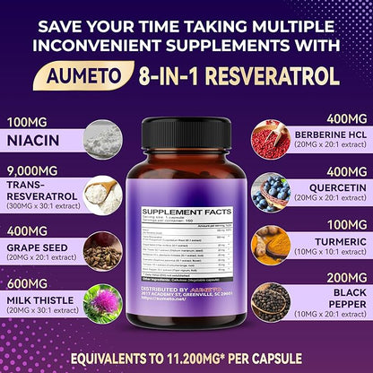 Ultra Resveratrol 8 in 1 Formula (150 count 1))