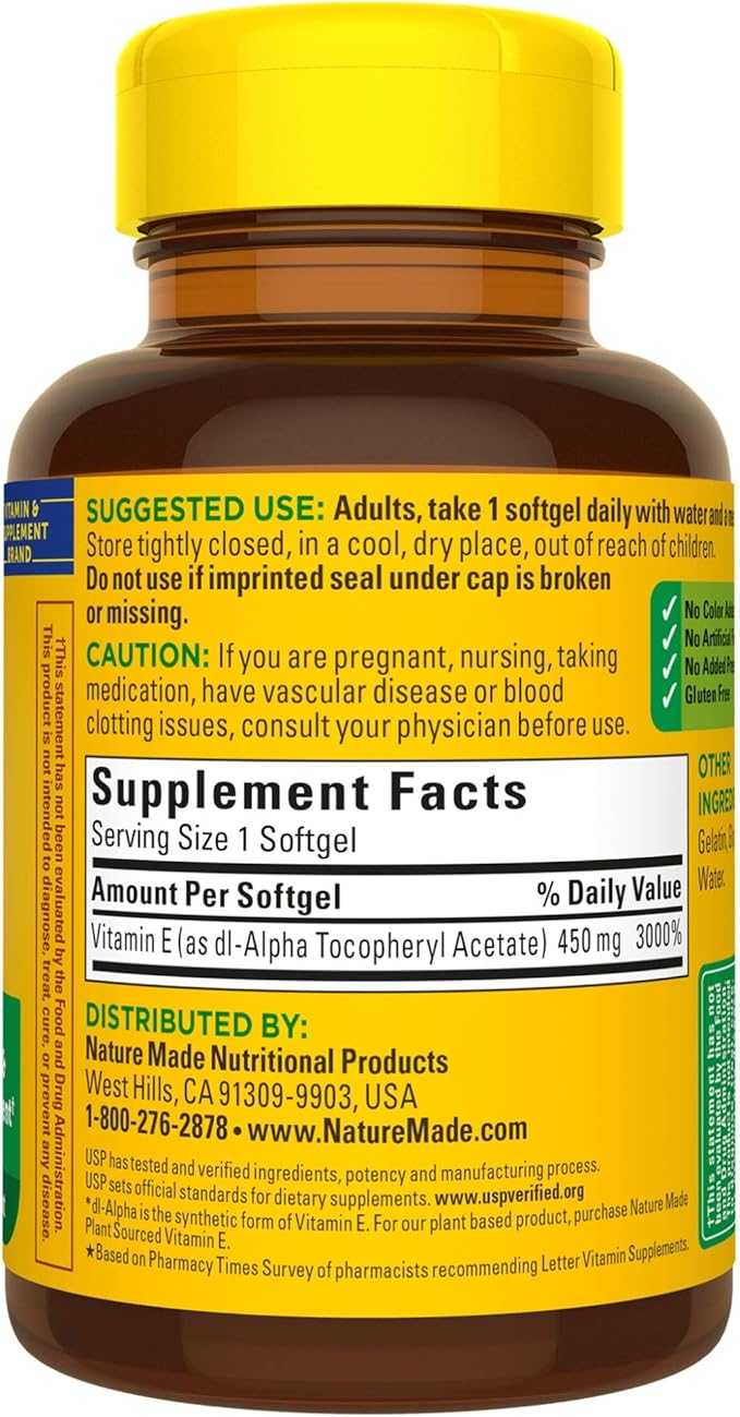 Nature Made Vitamin E 1000 IU 60 Ct