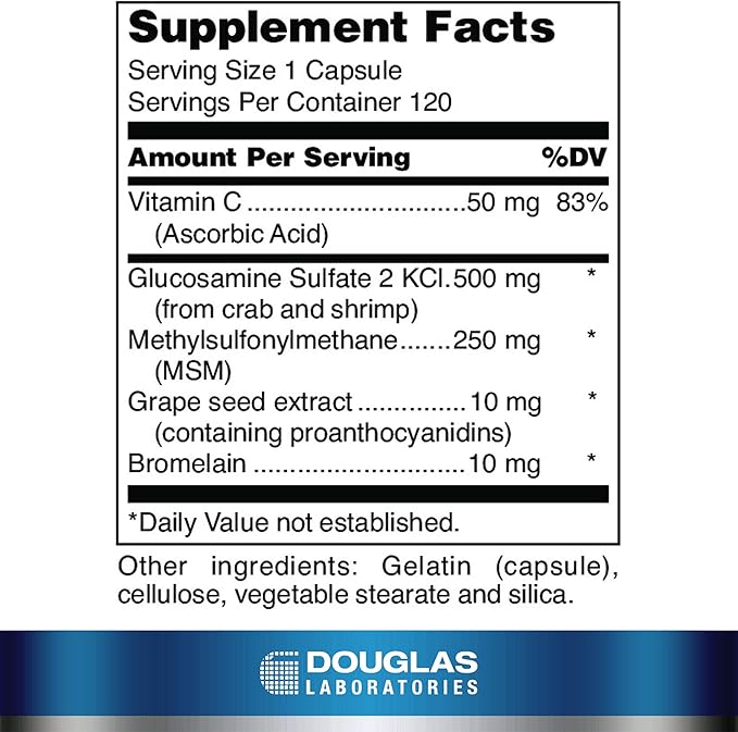 Douglas Laboratories Glucosamine + MSM Forte 120 Capsules