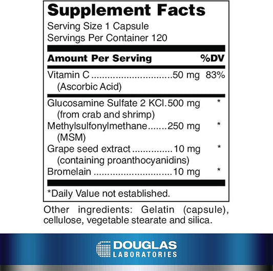 Douglas Laboratories Glucosamine + MSM Forte 120 Capsules