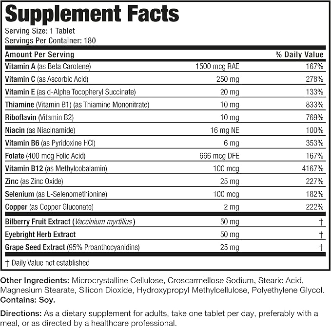 Bronson ONE Daily Vision Complete Eye 180 Tablets