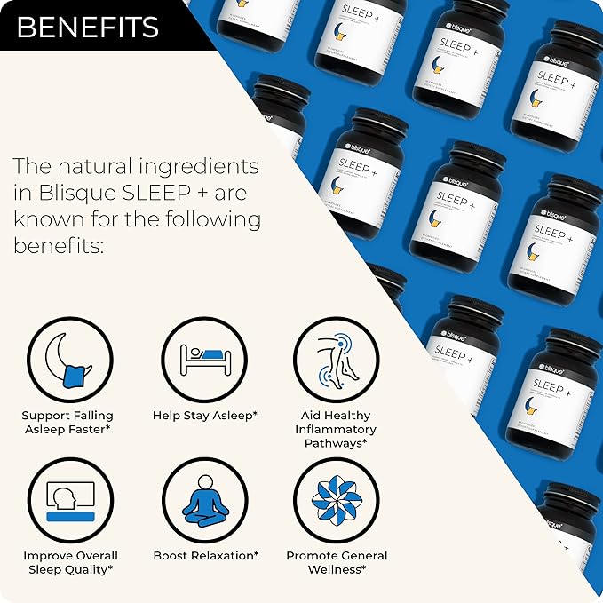Blisque – Natural Sleep Aid Supplement 90 Capsules
