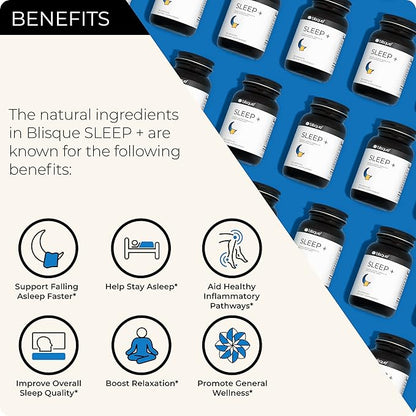 Blisque – Natural Sleep Aid Supplement 90 Capsules