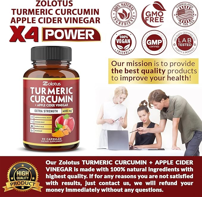 7 in 1 Turmeric Curcumin + 4080mg, 3 3 Month 95% Standardized