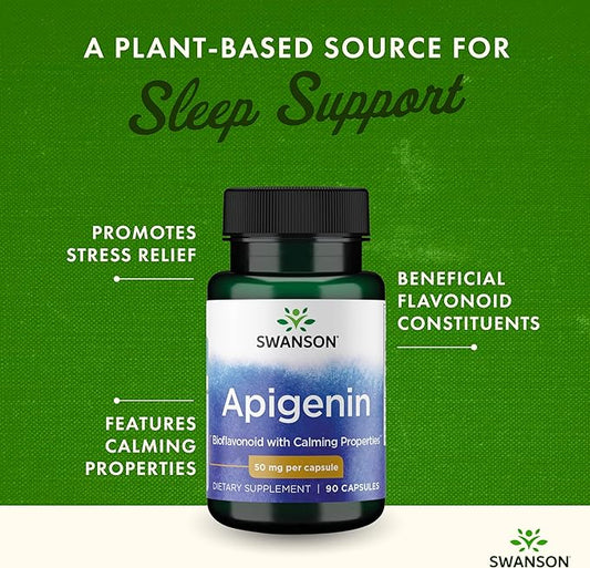 Swanson Apigenin Supplement, 50mg capsules (90
