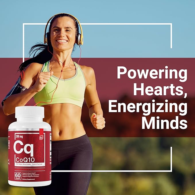 Essential Elements CoQ10 200mg Softgels Q10 Supplement 2.6 Times 60 Count, 2 Month