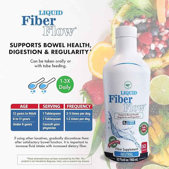 Liquid Fiber Flow Sugar-Free Prebiotic Inulin 25 Packets