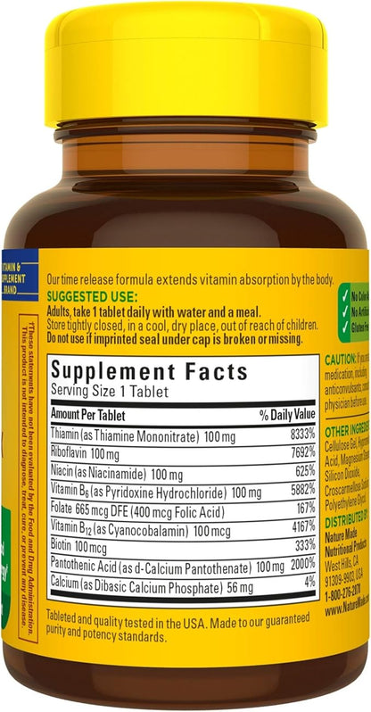Nature Made B-100 Complex Time Release 60 Count 3)