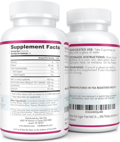 Sugar-Free NAC Gummies, N-Acetyl Cysteine Supplement