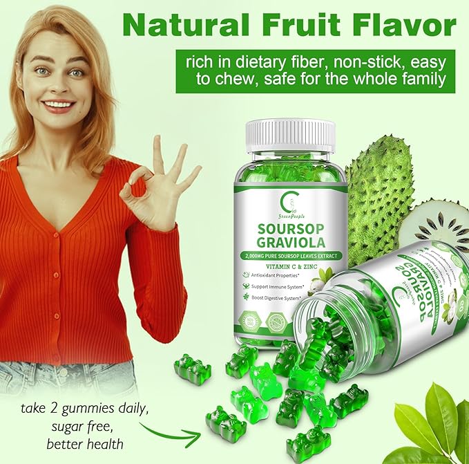Soursop Graviola Gummies 2,000mg Soursop 60 Counts