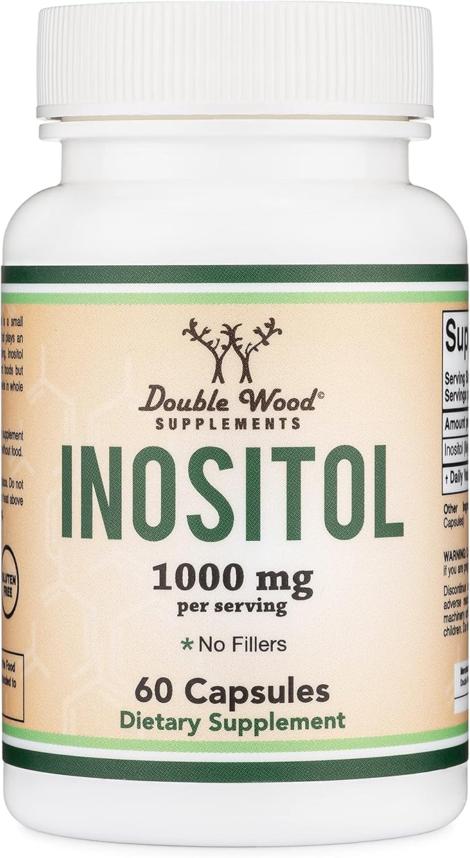 Inositol Capsules (Myo Inositol) 1000mg Health (60 Count)(No