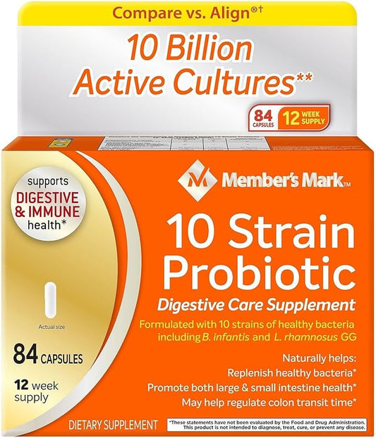 Member's Mark 5x Probiotic Digestive Care Supplement 2/42ct. Bottles
