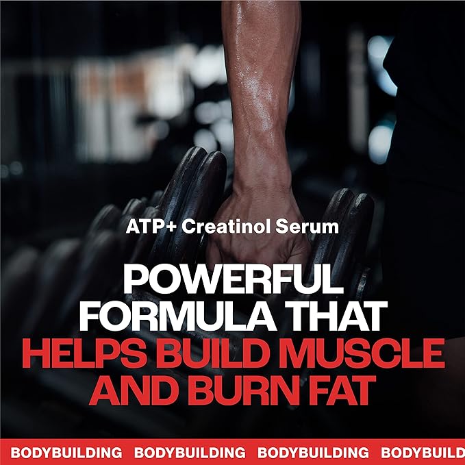ATP+: Men's Creatine Serum. Maximize Workouts with Enhanced Energy. Boost Muscle, Strength & Recovery. Rich in Amino Acids & Vitamins. With Joint Support. Top Pre-Workout Solution. 5.1 Fl Oz