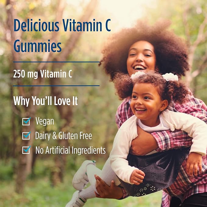 Nordic Naturals Vitamin C Gummies, Tart Tangerine 120 Gummies 250 mg 60 Servings