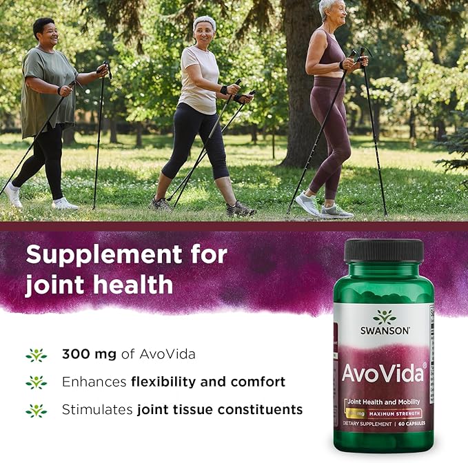 Swanson Avocado Soy AvoVida Maximum Strength 300 mg 60 Capsules