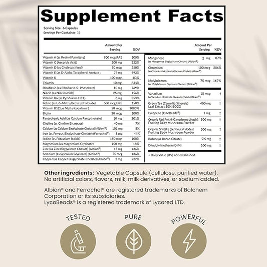 ONE Immunity Boost Multivitamin Supplements for Women and Men | Advanced Immunity Defense Support | Helps Immune Response | 90 Capsules, Pack of 1