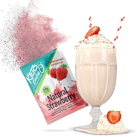 KETO CHOW NATURAL STRAWBERRY (MONK FRUIT) 1 MEAL