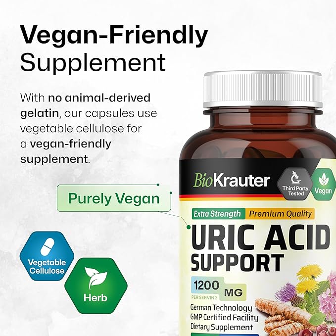 Uric Acid Support Capsules 10:1 Extract 100 Vegan
