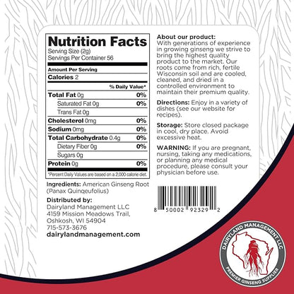 Dairyland American Ginseng Slices 4 oz