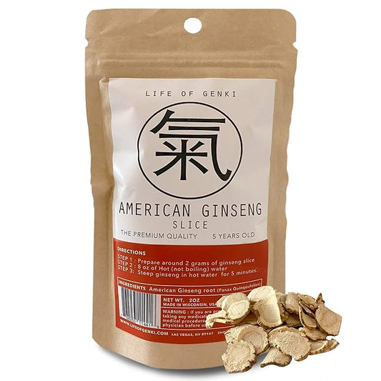 2oz American Ginseng Slice Premium Ginseng