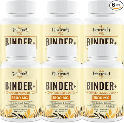 6-in-1 Detox Binder Supplement 1500 MG 540 Vegetarian