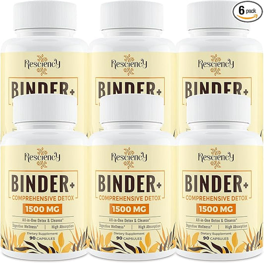 6-in-1 Detox Binder Supplement 1500 MG 540 Vegetarian