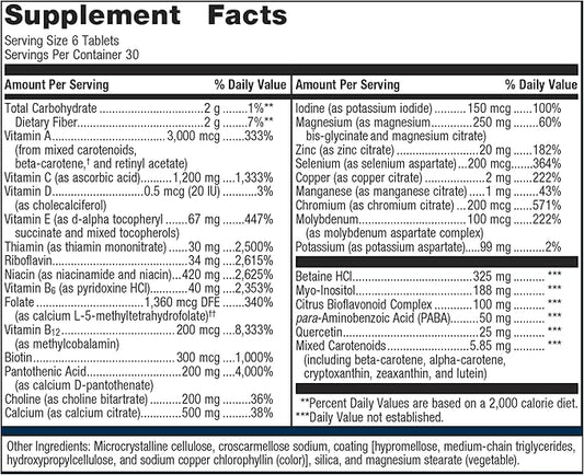 Metagenics Multigenics without Iron 180 Tablets