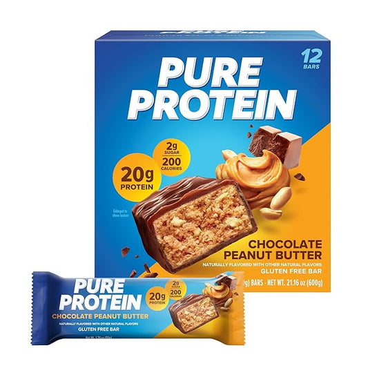 Pure Protein Bars, High Protein, Nutritious 1.76oz, 12 12 Count