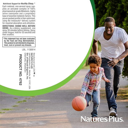 Natures Plus Melatonin Lipoceutical Spray 1.5 mg, 2 fl B6 and 80 Servings